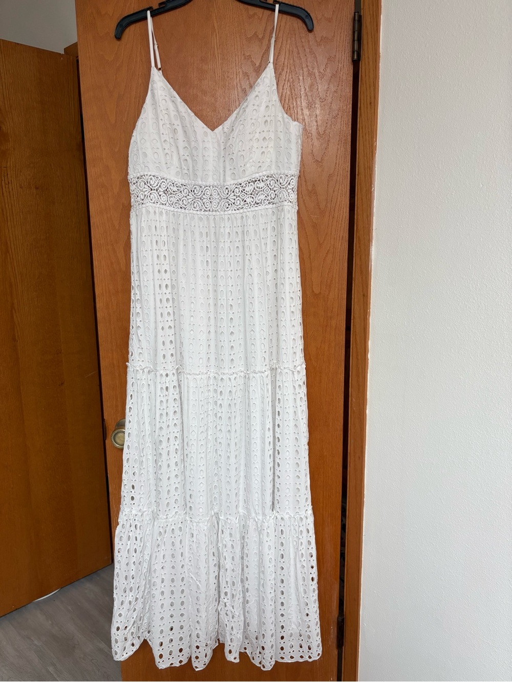NWT Lilly Pulitzer Melody maxi dress white striped eyelet 12